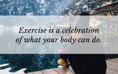 Exercise is a celebration of what your body can do.